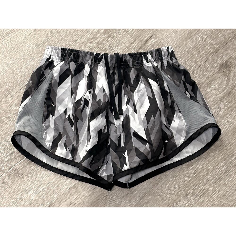 Nike Dri-Fit Girls Running Shorts Sz Small Gray Stretch Drawstring 932311